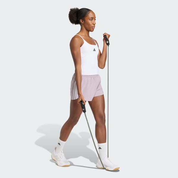 Purpura Shorts Pacer Workout Tejidos de Pretina Alta