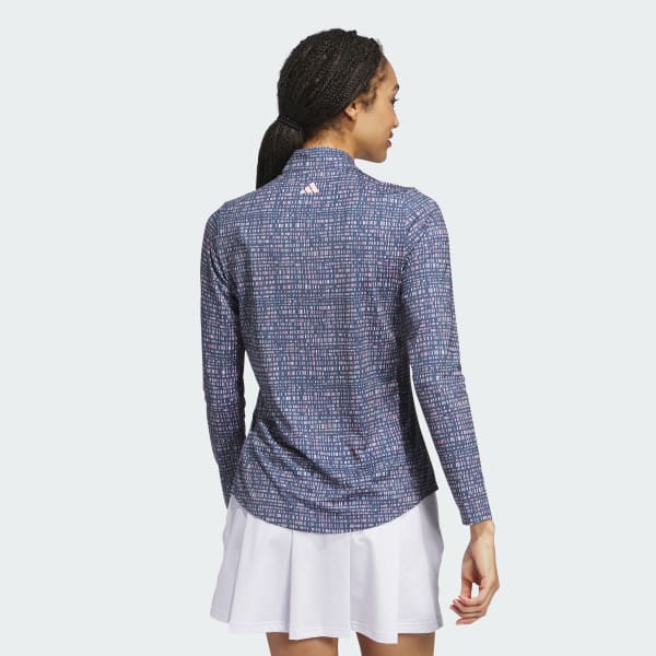 Azul Sudadera Ultimate365 Printed Quarter Zip Mock