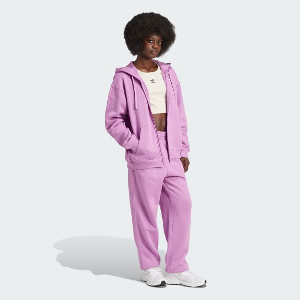 Paars Essentials Fleece Ritshoodie