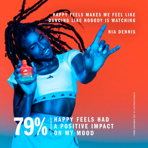 สีส้ม น้ำหอม adidas Vibes Happy Feels Eau de Parfum, 50ml (1.6oz)   