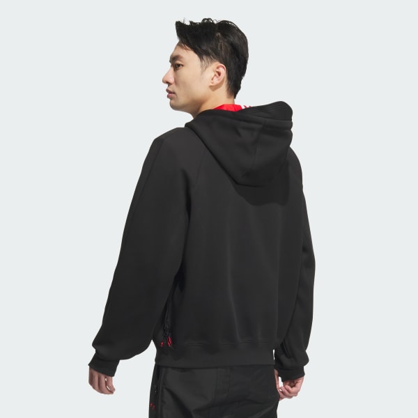 Black Ordinary People Zip-Front Hoodie