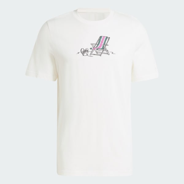 White '80s Graphic Beach Chair Tee