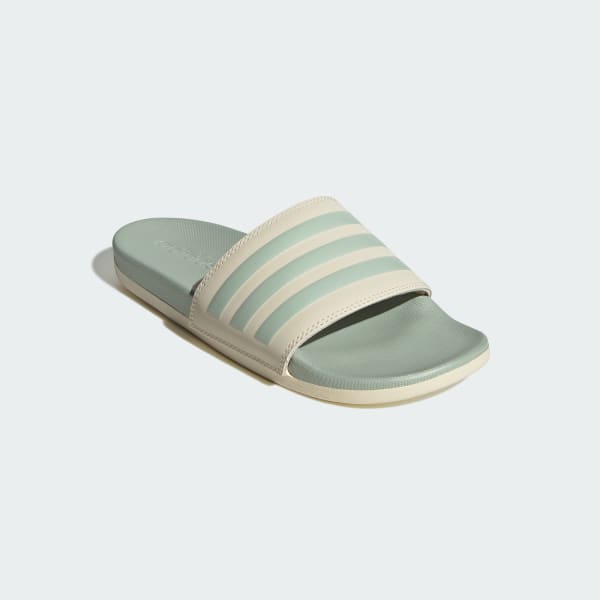 White Adilette Comfort Slides