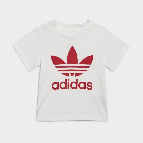 Red Trefoil Shorts Tee Set