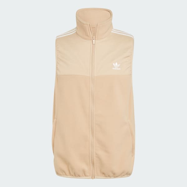 Bej Adicolor 3-Stripes Microfleece Yelek