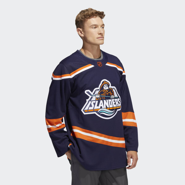 adidas Oilers Authentic Reverse Retro Wordmark Jersey - Blue, Men's Hockey