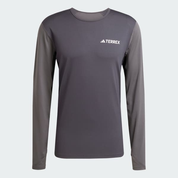 Grey Multi Synthetic Base Layer Long Sleeve