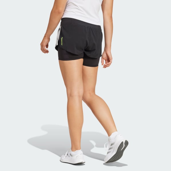 Black Adizero Running 2-in-1 Gel Pocket Shorts