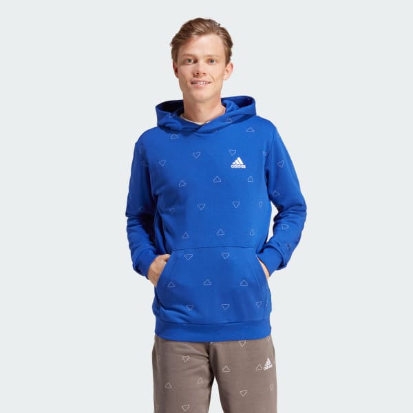 Azul Buzo con Capucha Seasonal Essentials Monogram