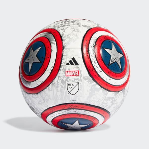 adidas Marvel MLS Captain America Training Ball White Unisex Soccer | adidas