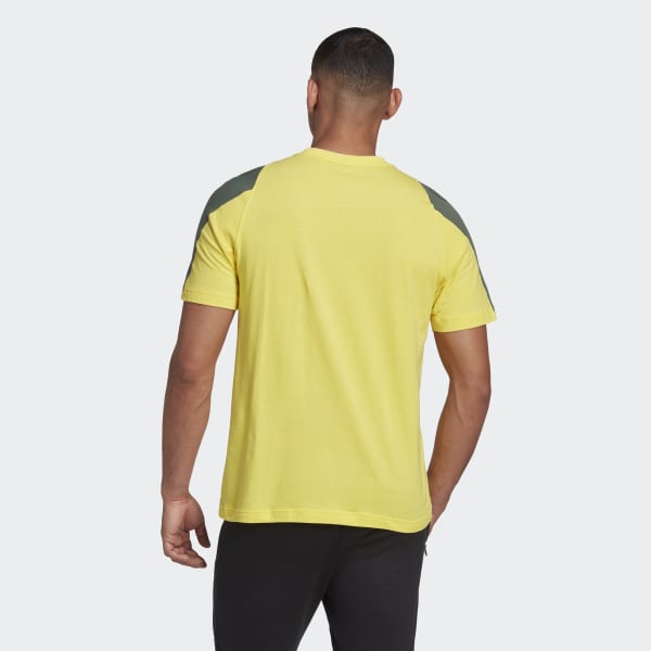 Yellow Future Icons Embroidered Badge of Sport Tee DO009