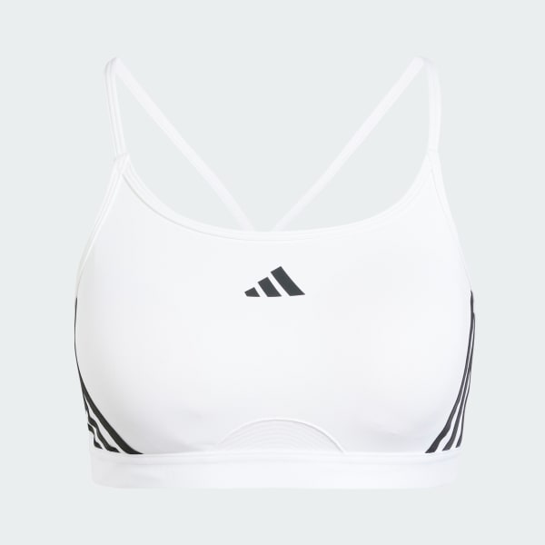 ホワイト Aeroreact トレーニング ライトサポート スリーストライプスブラ