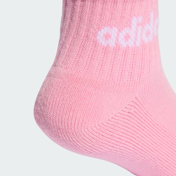 Pink Linear Ankle Socks 5 Pairs Kids