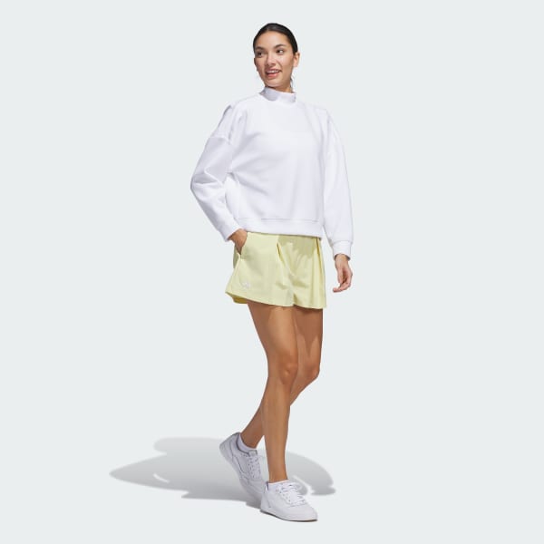 White Beyond Spacer Mock Layer Sweatshirt