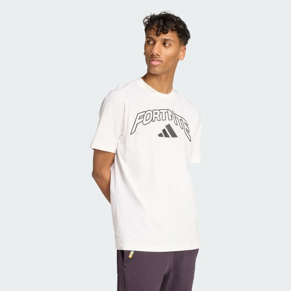 White adidas X Fortnite Logo Graphic Tee