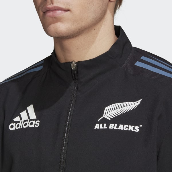 Svart All Blacks Rugby Presentation Jacket