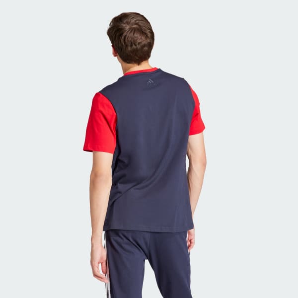 Blau Essentials Single Jersey Big Logo T-Shirt