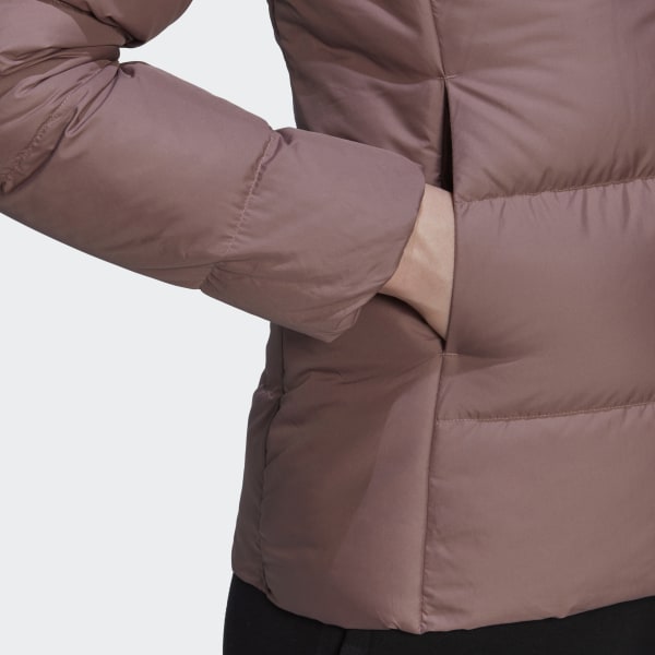 Fioletowy Essentials Midweight Down Hooded Jacket AV269