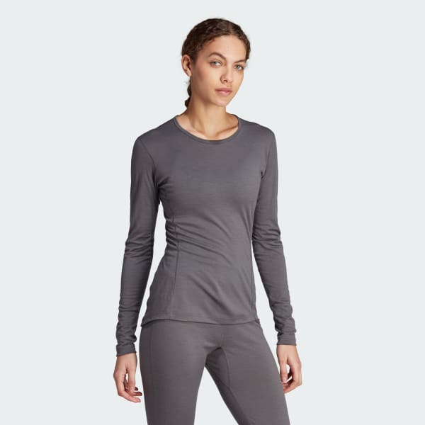 adidas Terrex Xperior Merino 200 Baselayer Long Sleeve Tee Grey