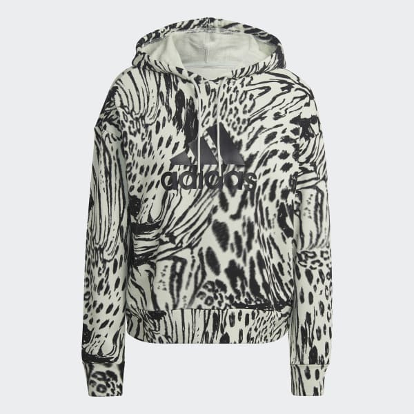 Zielony Future Icons Animal Print Hoodie DK701