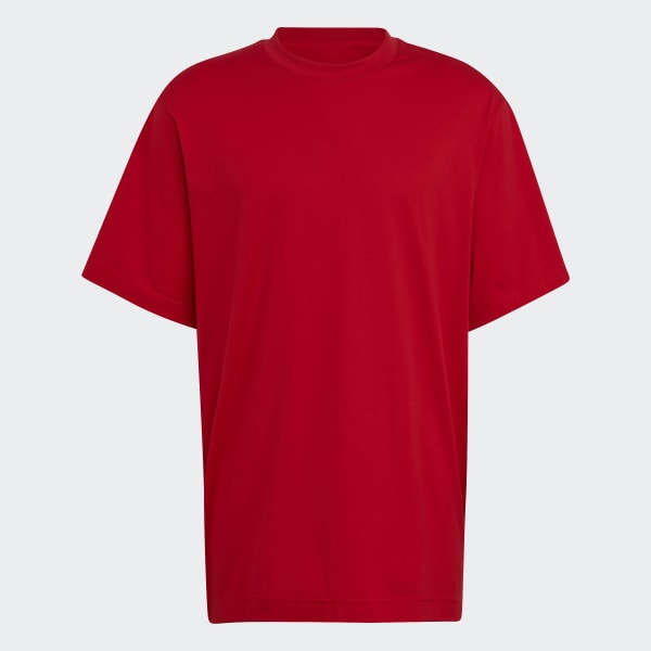 Kırmızı Y-3 Classic Offset Logo Short Sleeve Tişört EKC23