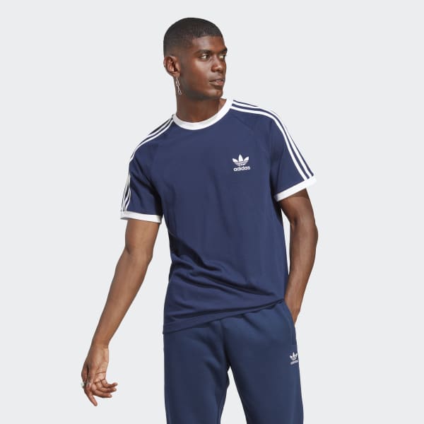 Gavmild problem mus adidas Adicolor Classics 3-Stripes T-Shirt - Blue | adidas UK