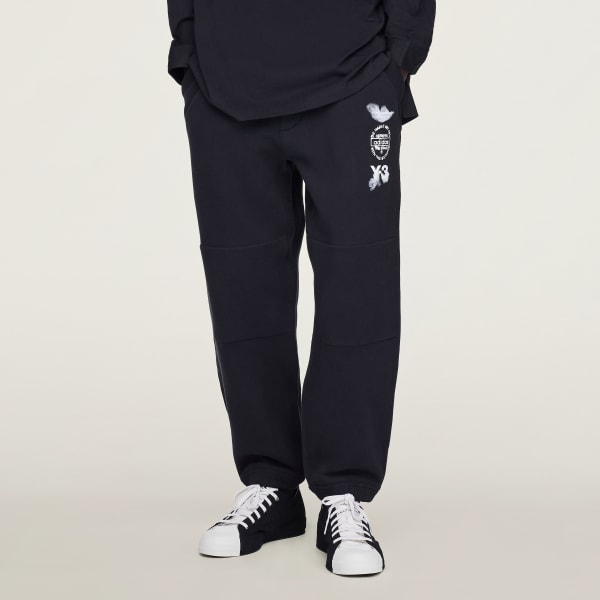 Schwarz Y-3 Cuffed Trainingshose