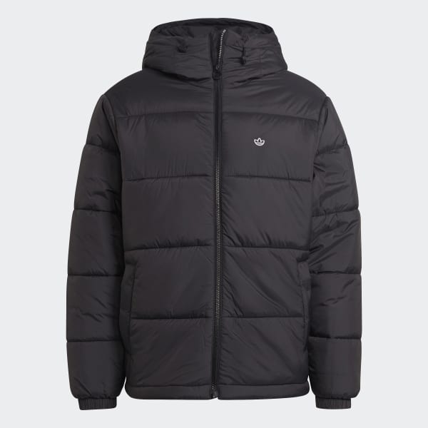 Schwarz Padded Hooded Puffer Jacke JJW73
