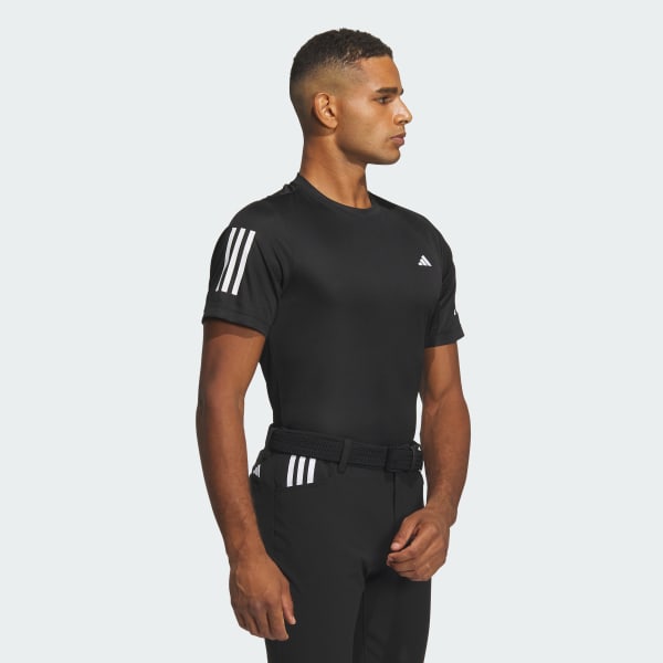 สีดำ เสื้อยืดคอกลม AEROREADY 3-Stripes
