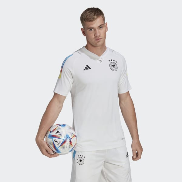 boxeo Especialmente Decimal Camiseta calentamiento Tiro 23 Game Day Alemania - Blanco adidas | adidas  España