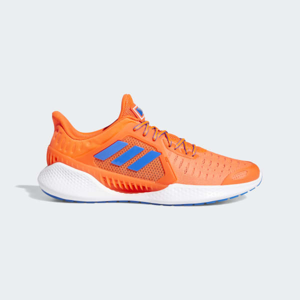 orange training shoes
