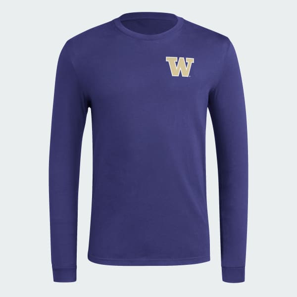 adidas University of Washington Huskies Long Sleeve Tee - Purple