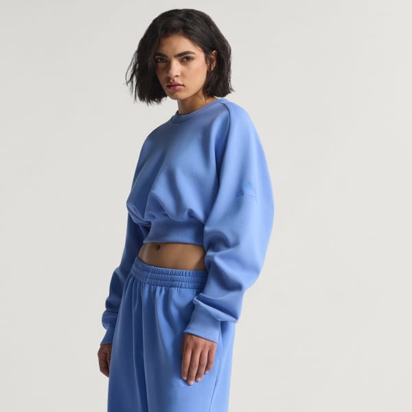 Azul Sudadera holgada Soft Lux