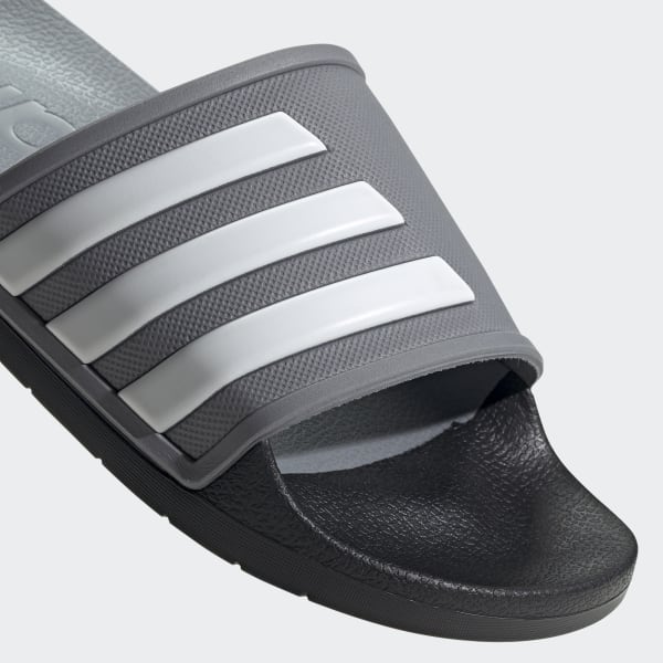 gray adidas slides