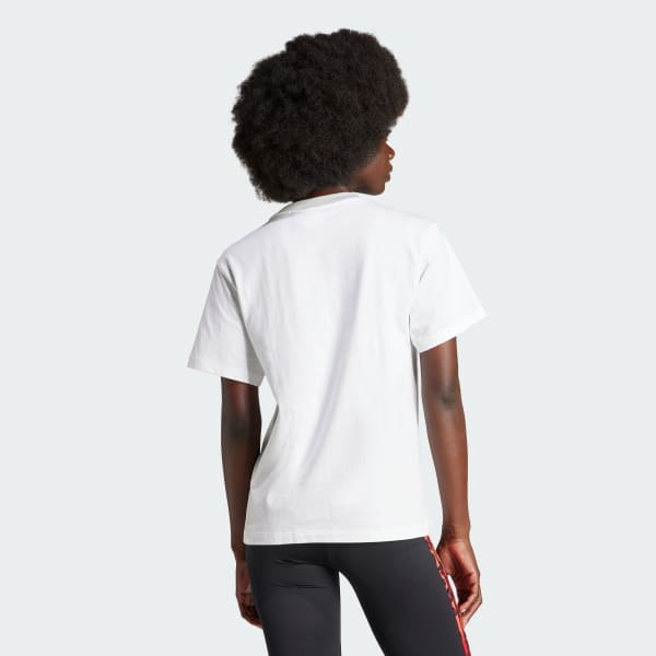 adidas Originals Leopard Luxe Trefoil T shirt Wit adidas