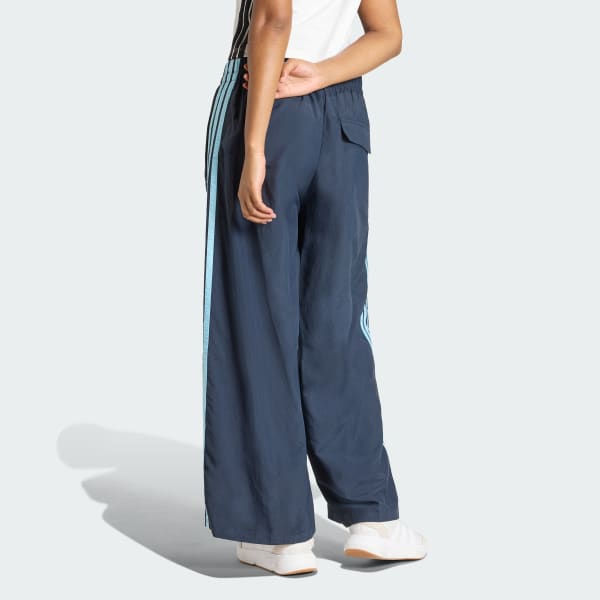 Azul Pants Parachute Essentials Tejidos 3 Franjas