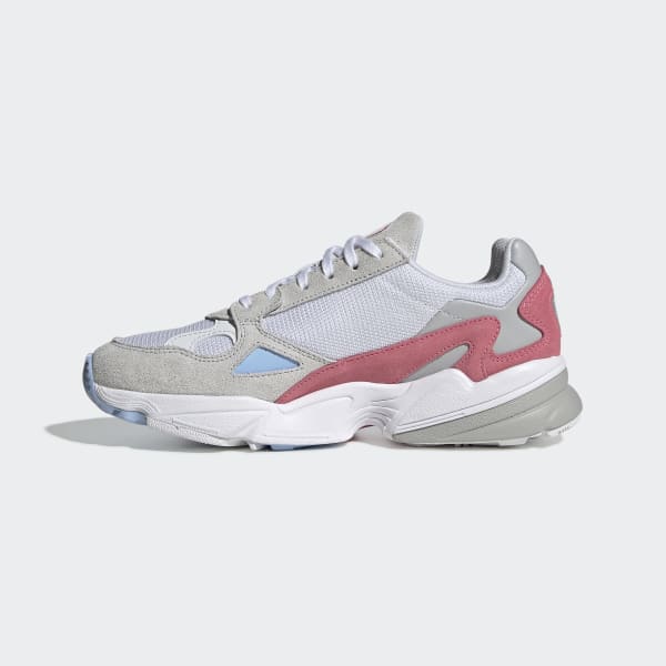 adidas falcon shoes white and pink