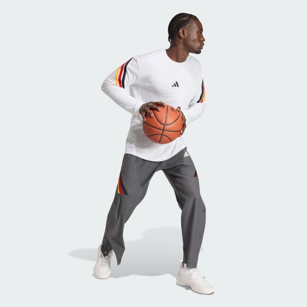 biela TRIČKO S DLHÝMI RUKÁVMI DBB BASKETBALL MEN