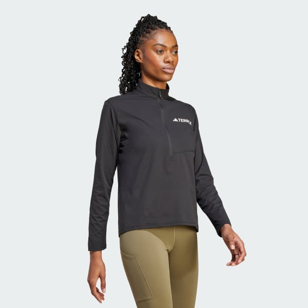 Nero Maglia Terrex Multi Climacool 1/2 Zip Long Sleeve