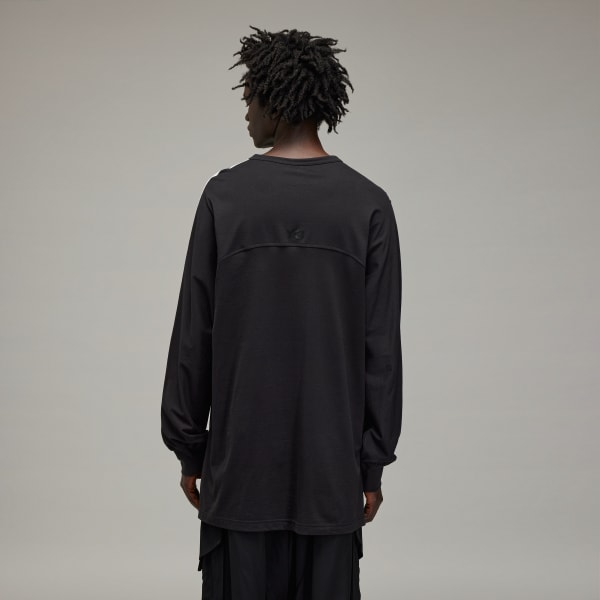 cerná Tričko Y-3 3-Stripes Long Sleeve