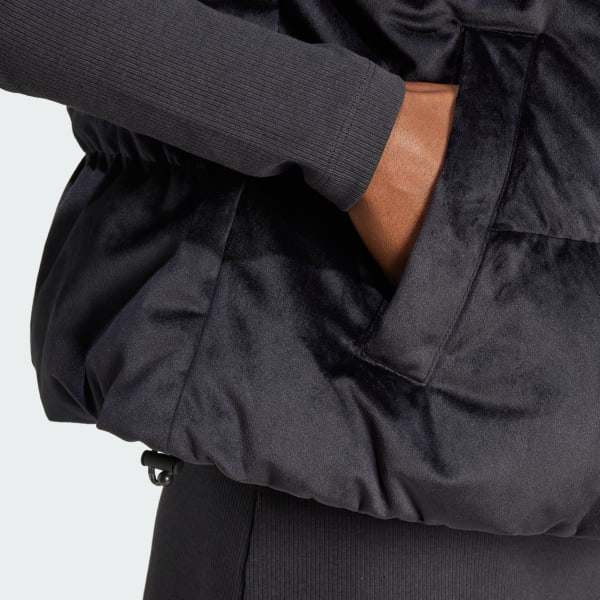 adidas Regen Velvet Down Vest - Black | Free Shipping with