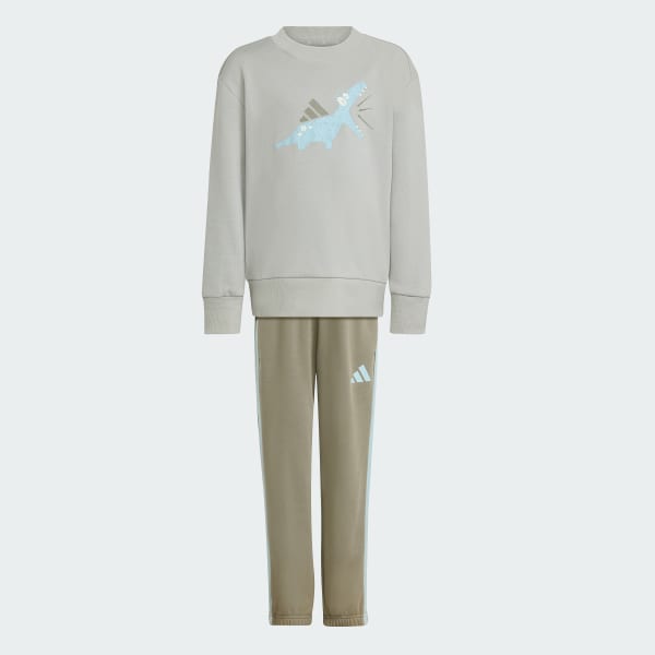 Grey Seasonal Essentials Adiraptor Fleece Jogger Set Little Kids