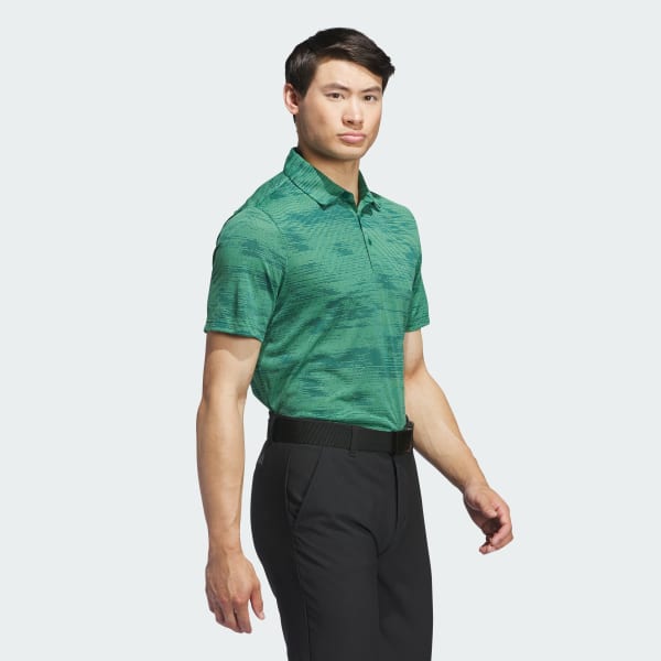 Green Ultimate365 Textured Stripe Polo Shirt