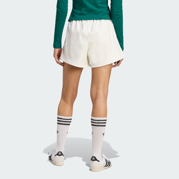 Putih Celana Pendek Sprinter Kulit Sintetis