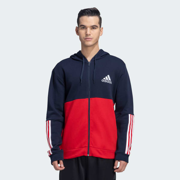 adidas COLOR BLOCK FULLZIP HOODIE Blue adidas India