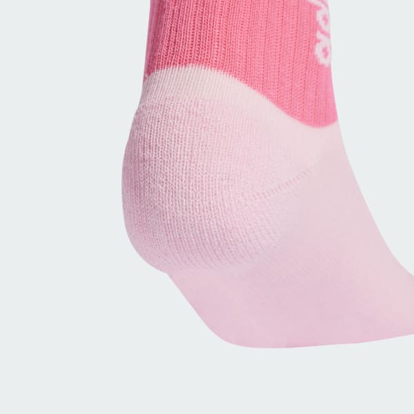 Pink Linear Crew Socks 3 Pairs Kids
