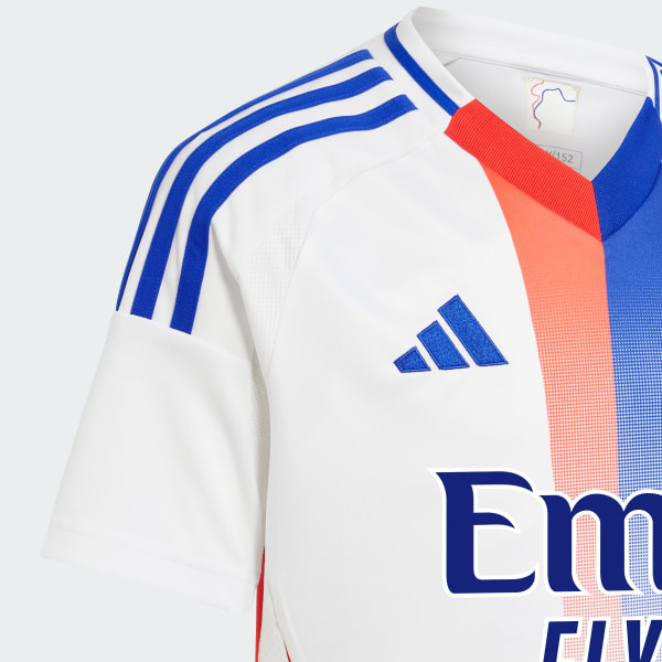 White Olympique Lyonnais 24/25 Home Jersey Kids