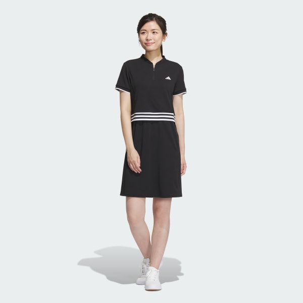 Black AEROREADY 3-Stripes Short Sleeve Dress