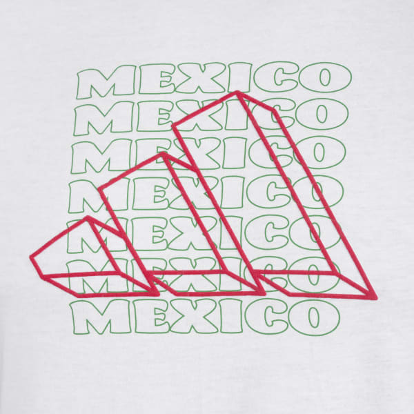 Blanco Playera México Block Logo