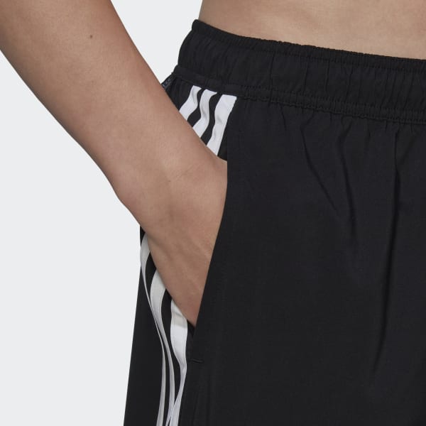 Black 3-Stripes CLX Swim Shorts